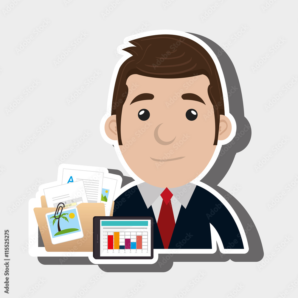 businessman isolated icon design, vector illustration  graphic 
