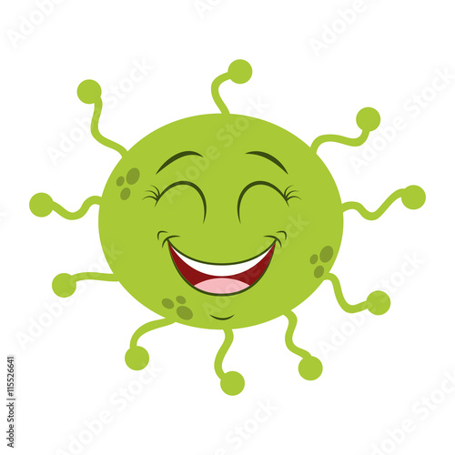 bacterium character isolated icon design
