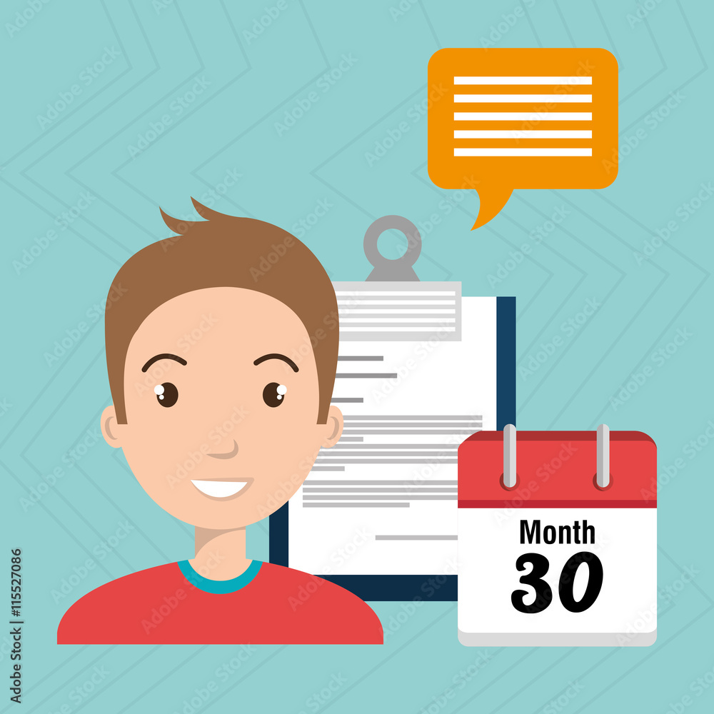 man with papers isolated icon design, vector illustration graphic man with papers isolated icon design, vector illustration graphic
