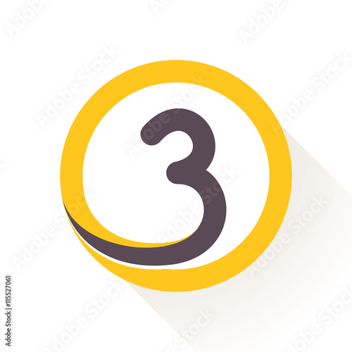 Number three logo in circle.