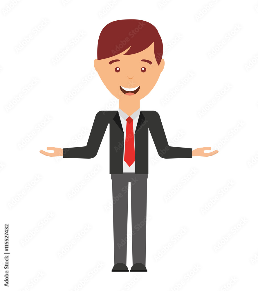 businessman avatar isolated icon design