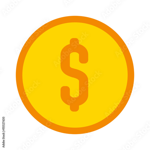 money coin isolated icon design
