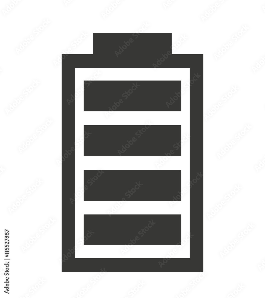 full Battery status isolated icon design full Battery status isolated icon design