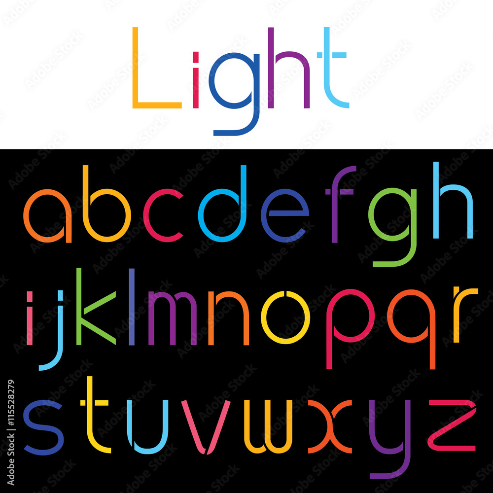 Abstract alphabet set