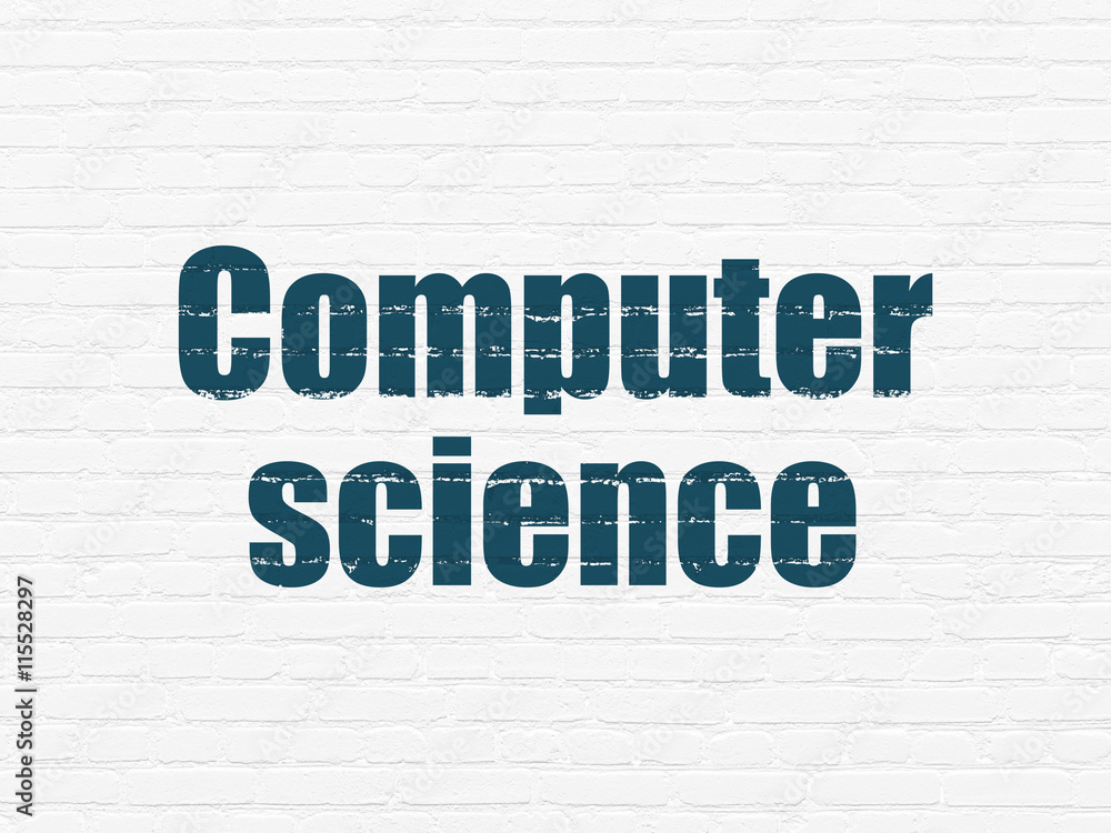 Science concept: Computer Science on wall background Science concept: Computer Science on wall background