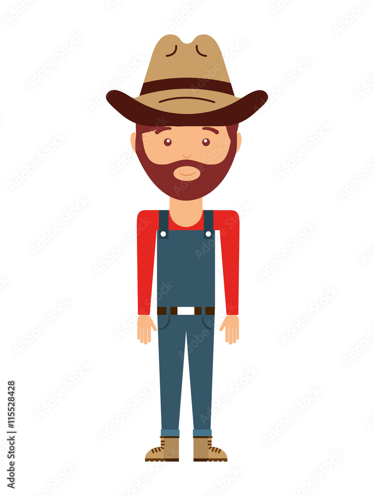 cowboy avatar isolated icon design
