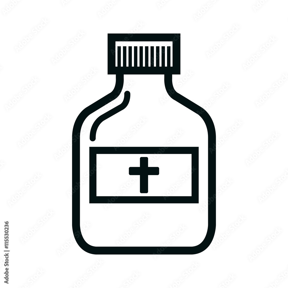 Obraz premium Medical healthcare isolated flat icon, vector illustration graphic.