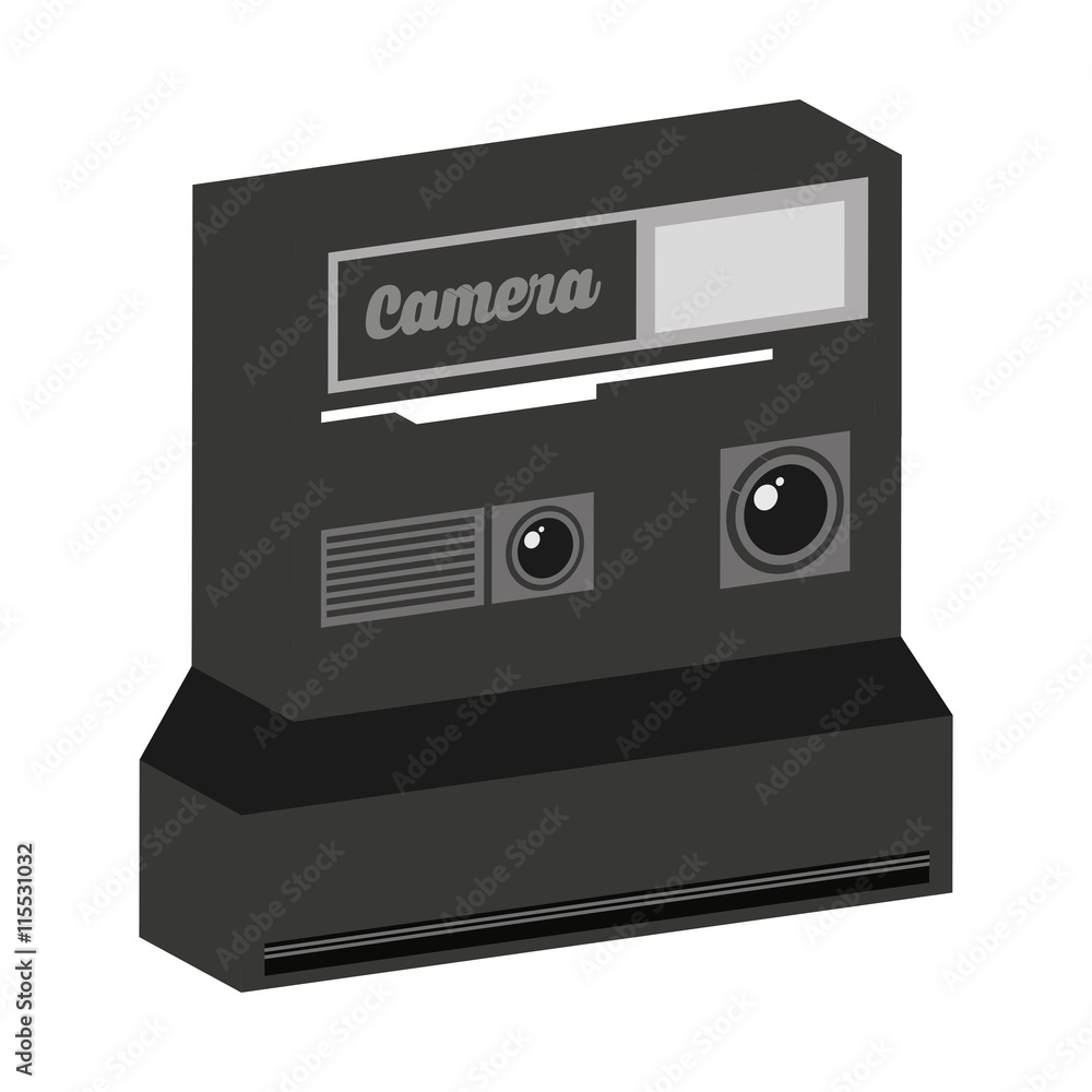 retro camera isolated icon design