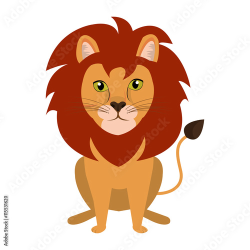 Circus lion feline cartoon design  vector illustration graphic.