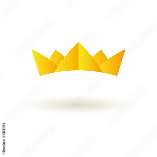 Crown king logo symbol icon vector