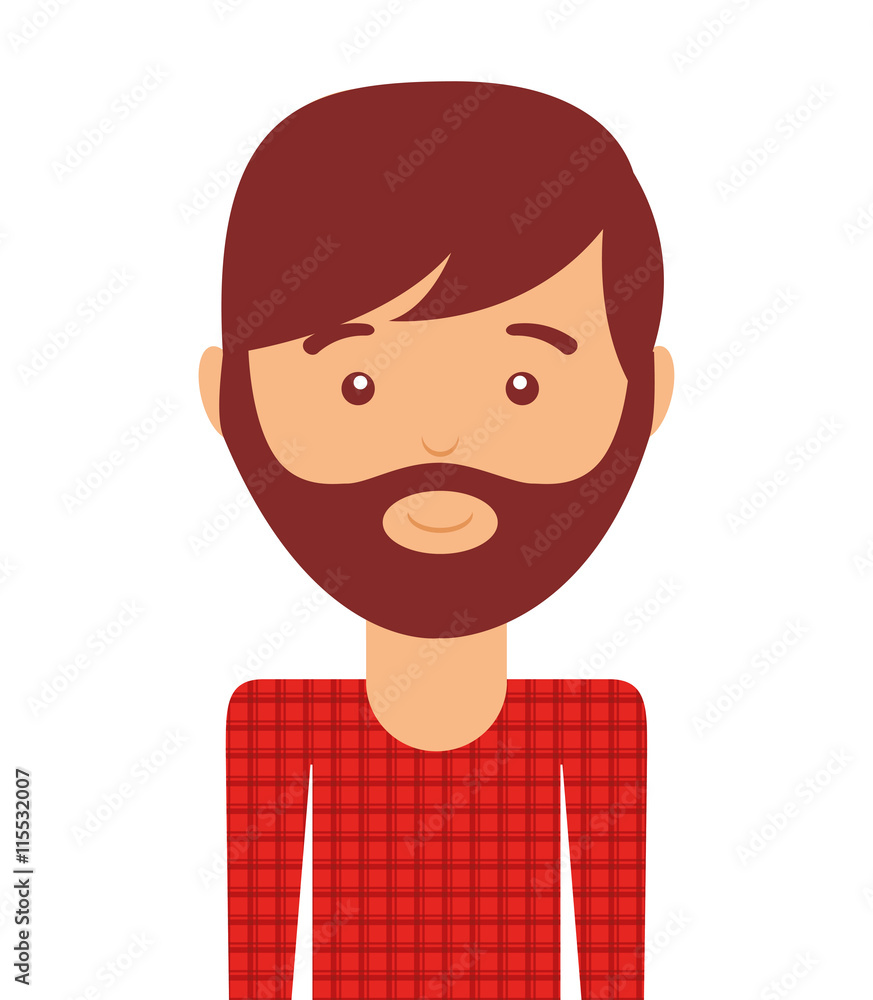 man avatar isolated icon design