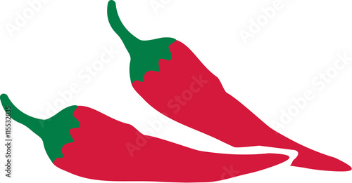 Two Chilli peppers