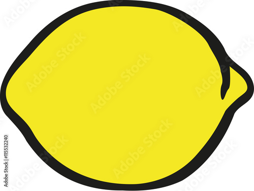 Lemon cartoon style