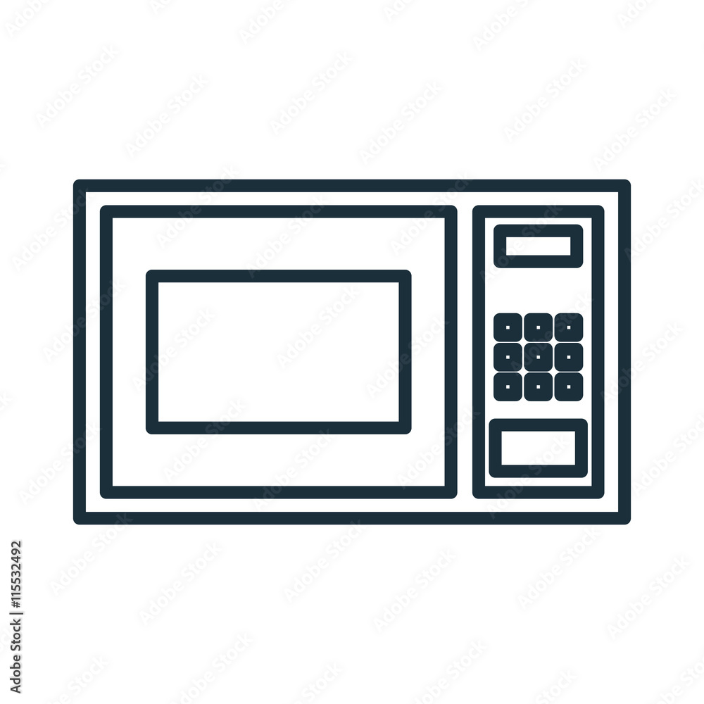 Home appliance microwave isolated flat icon, vector illustration graphic. Home appliance microwave isolated flat icon, vector illustration graphic.