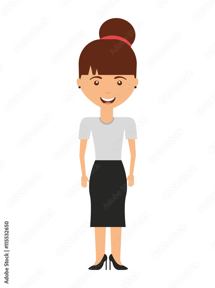 woman avatar isolated icon design