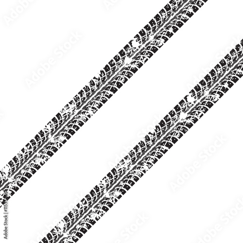 Tire tracks vector