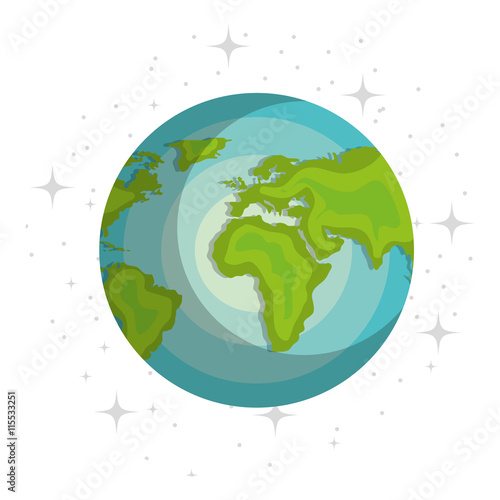 Plant of milky way galaxy, colorful isolated flat icon vector illustration graphic.