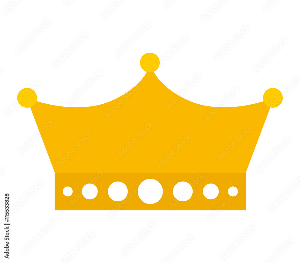crown king isolated icon design