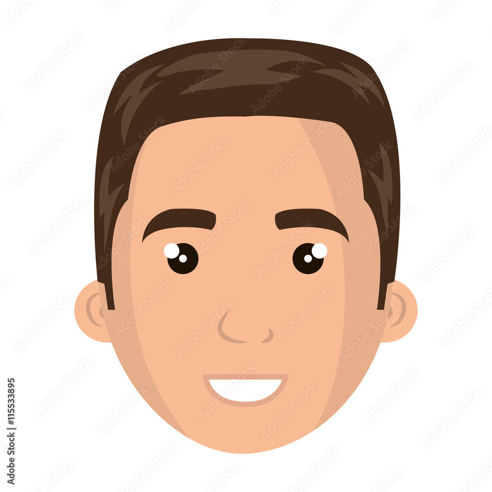 Young male cartoon design, vector illustration graphic icon. Young male cartoon design, vector illustration graphic icon.