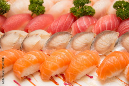 Assorted japanese sushi