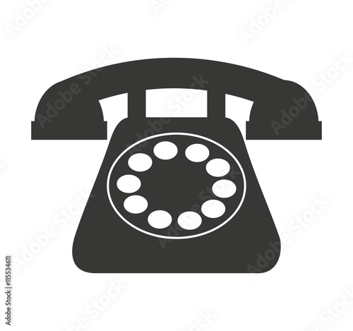 old telephone isolated icon design
