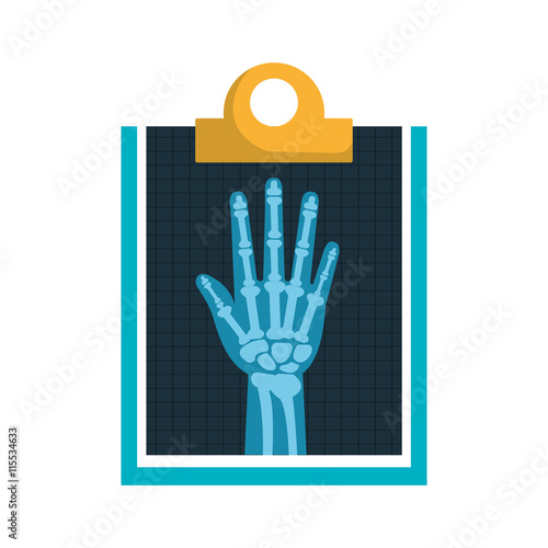 Medical healthcare xray exam isolated flat icon, vector illustration graphic design.