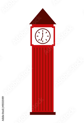 big ben london isolated icon design