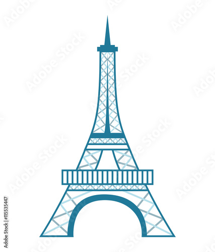 tower eiffel  isolated icon design