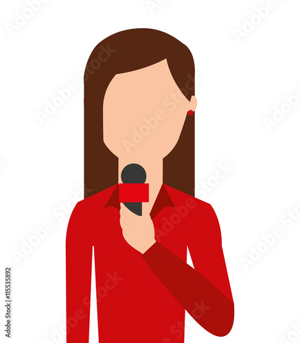 news reporter isolated icon design