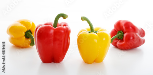 peppers on white background