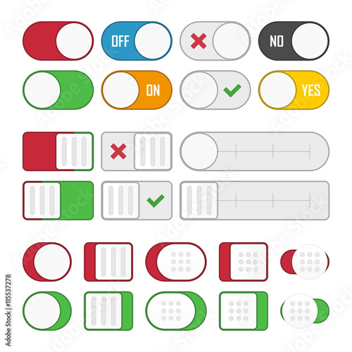 Set of universal buttons