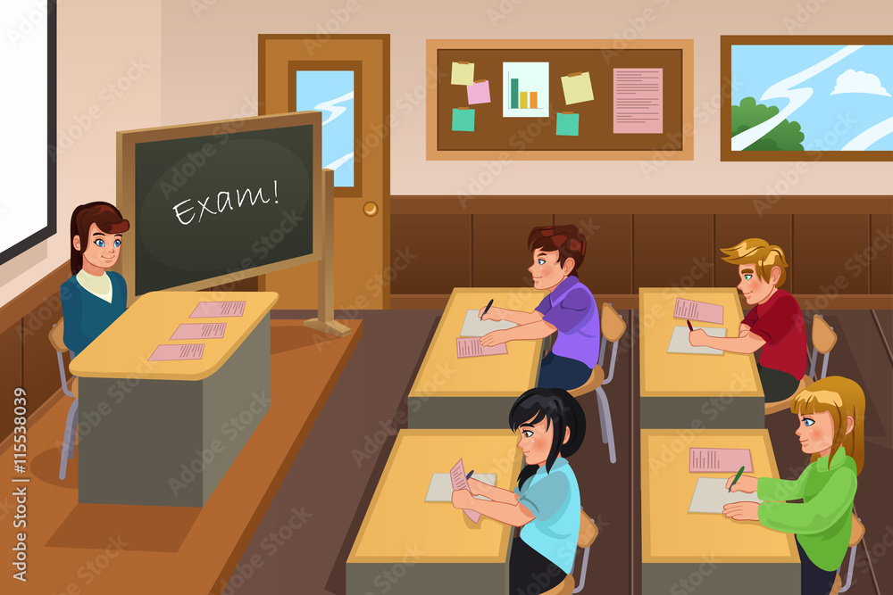 Students Taking a Exam Students Taking a Exam