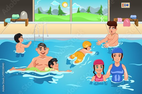 Kids Having a Swimming Lesson