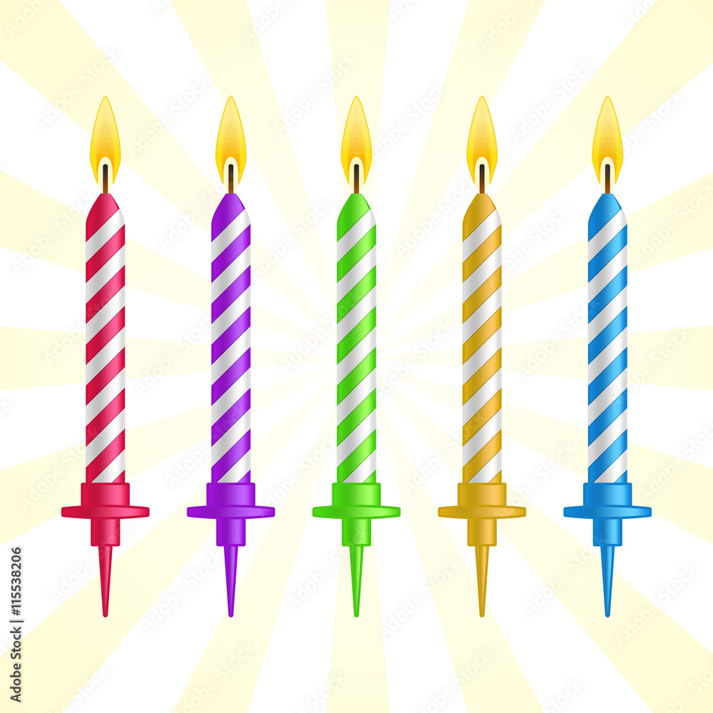 Vector illustration realistic candles Vector illustration realistic candles