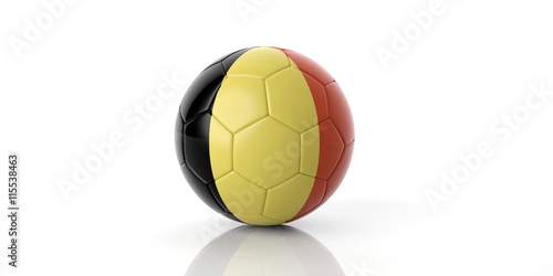 3d rendering Belgium soccer football ball