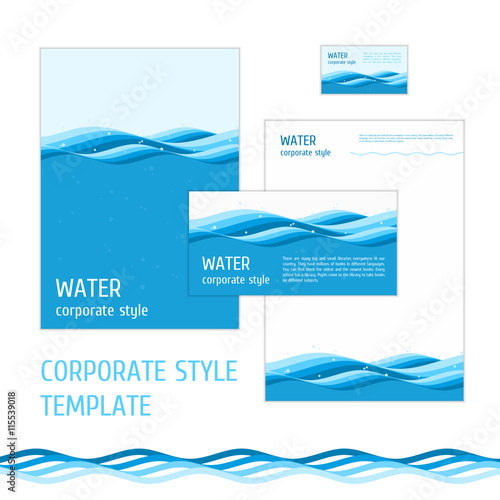 Corporate style template water