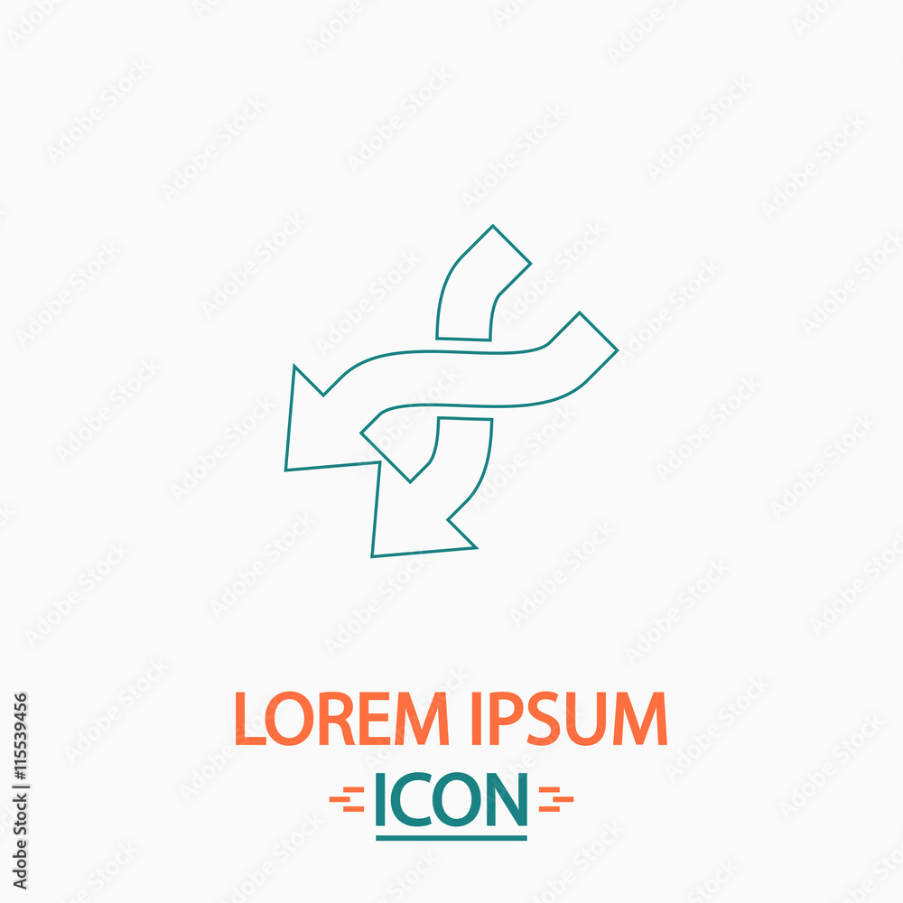 Obraz premium intersection arrow computer symbol