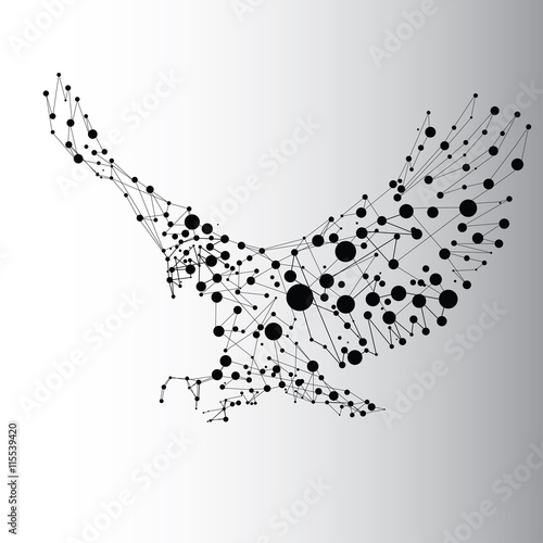 Abstract black eagle