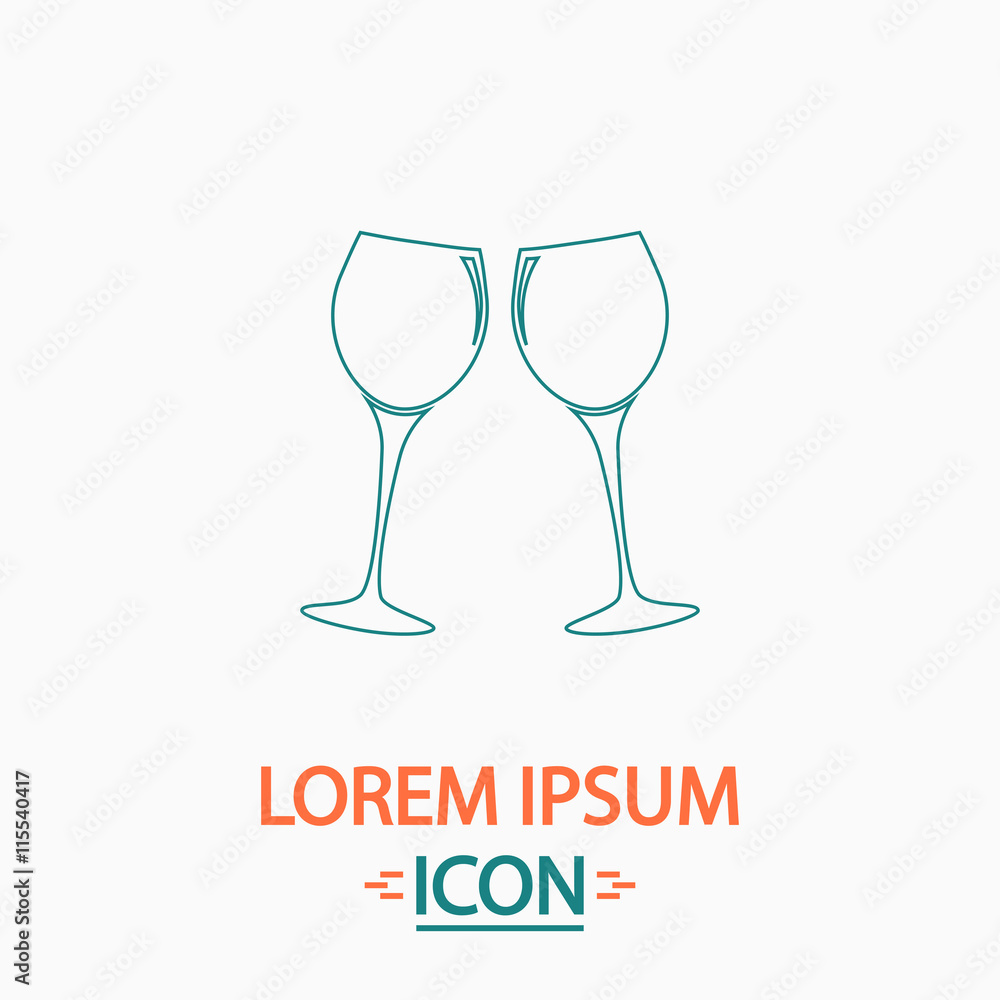 clink glasses computer symbol clink glasses computer symbol