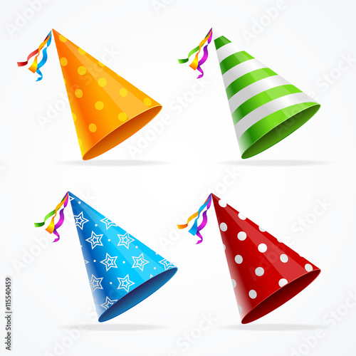 Party Hat Set. Vector