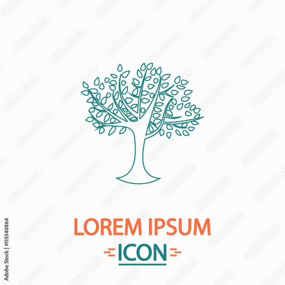 Obraz premium Maple tree computer symbol