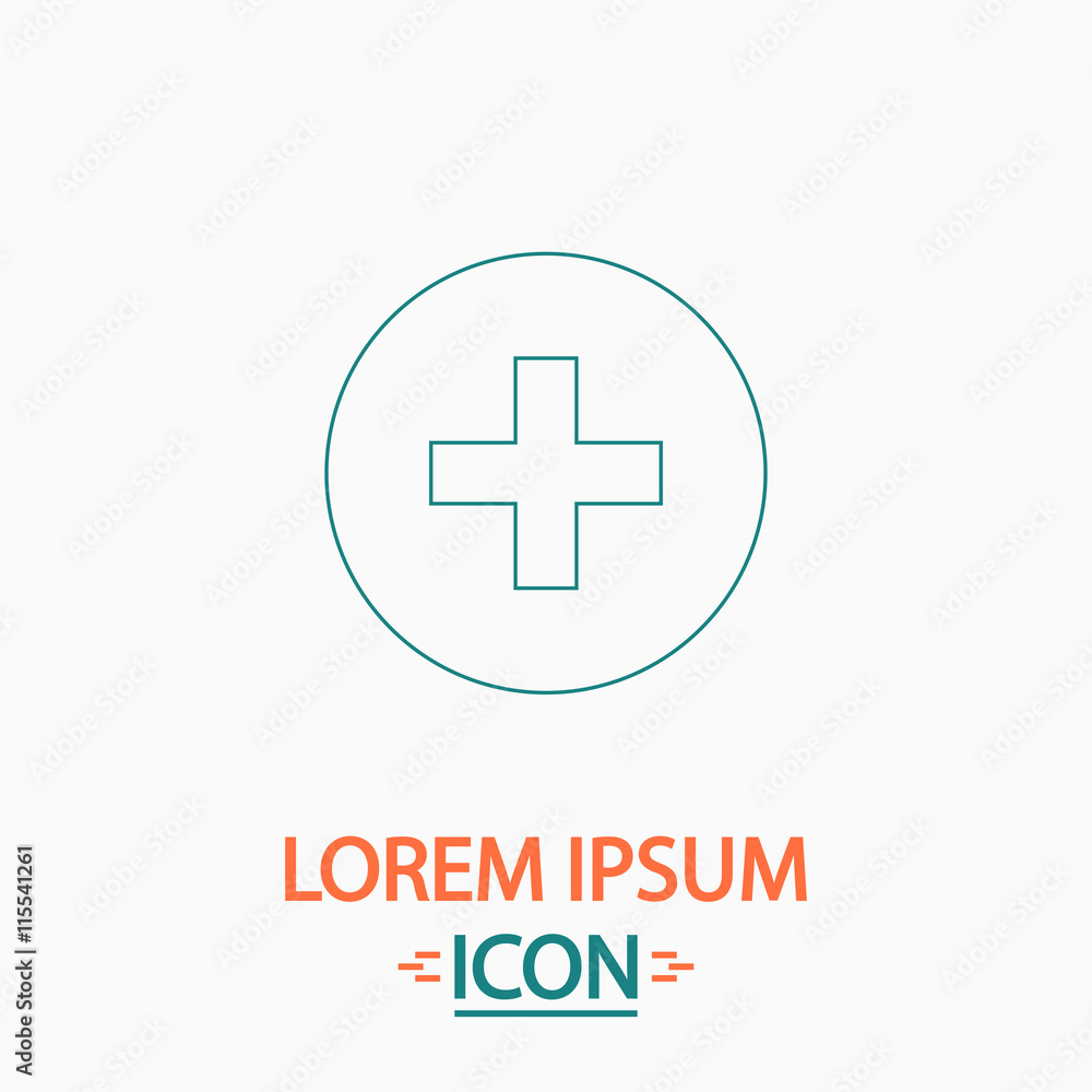 Medical cross computer symbol Medical cross computer symbol