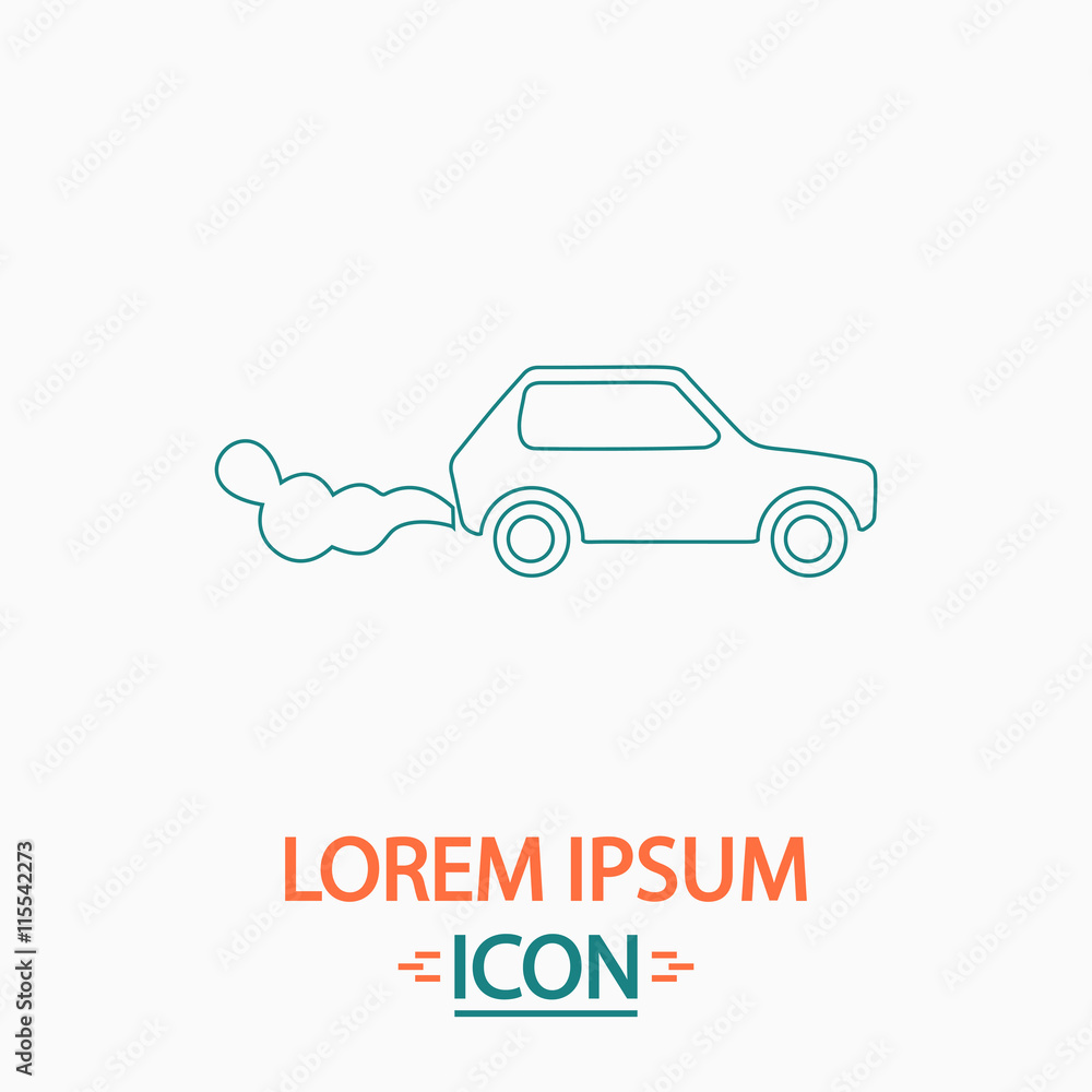 contamination Flat thin line icon on white background. Vector pictogram
