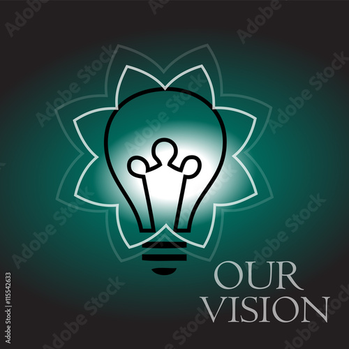 Business vision, lightbulb icon