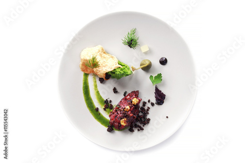 Photo Modern Molecular cuisine.