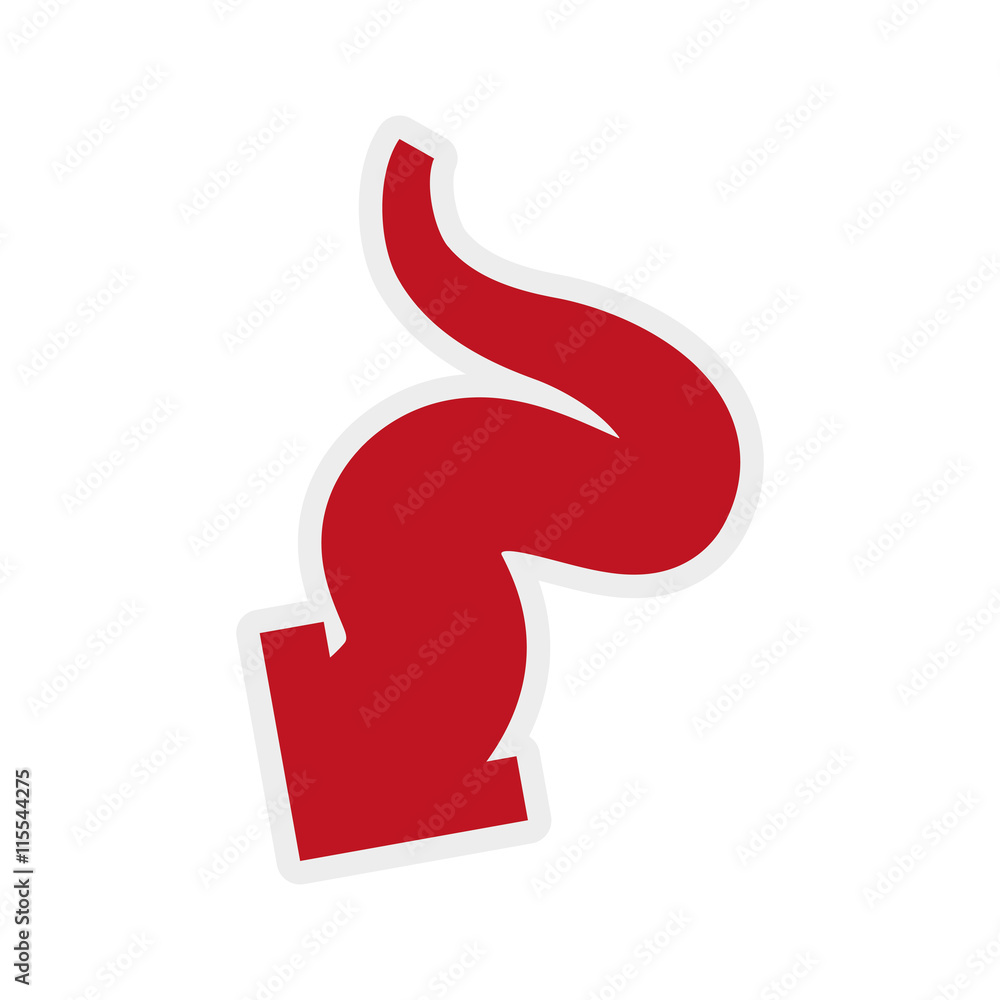 Direction concept represented by red arrow icon. Isolated and flat illustration Direction concept represented by red arrow icon. Isolated and flat illustration