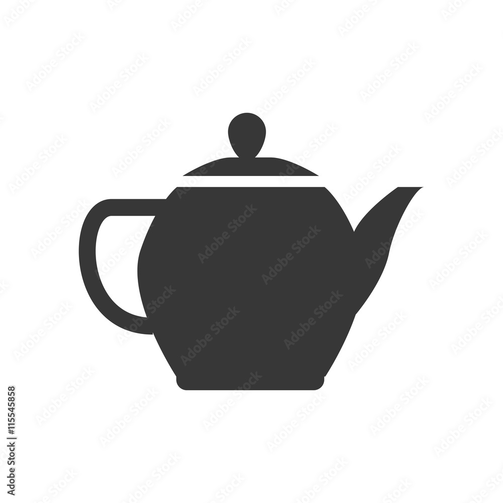 Tea drink concept represented by kettle or pot icon. Isolated and flat illustration Tea drink concept represented by kettle or pot icon. Isolated and flat illustration