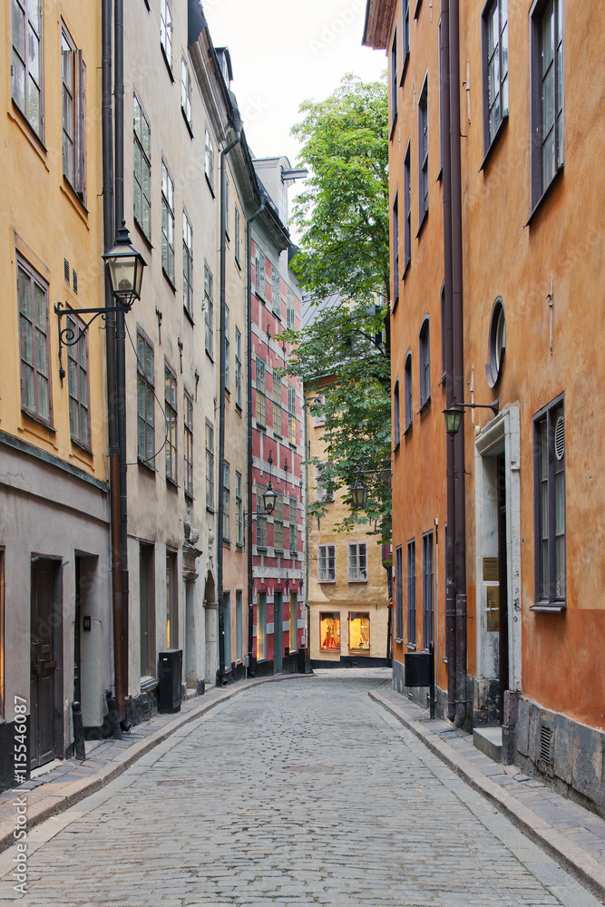 Sweden, Stockholm, Street in old town Sweden, Stockholm, Street in old town