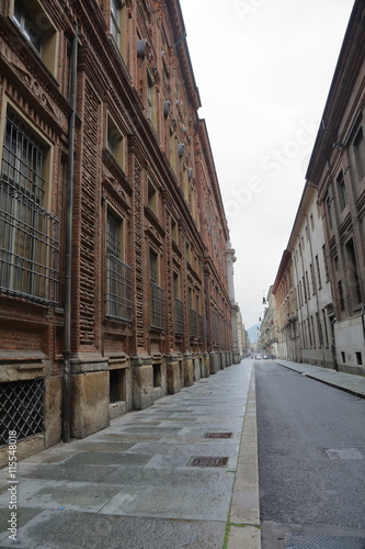 The unusual architecture of the Italian city of Torino a cloudy day © ironstuffy