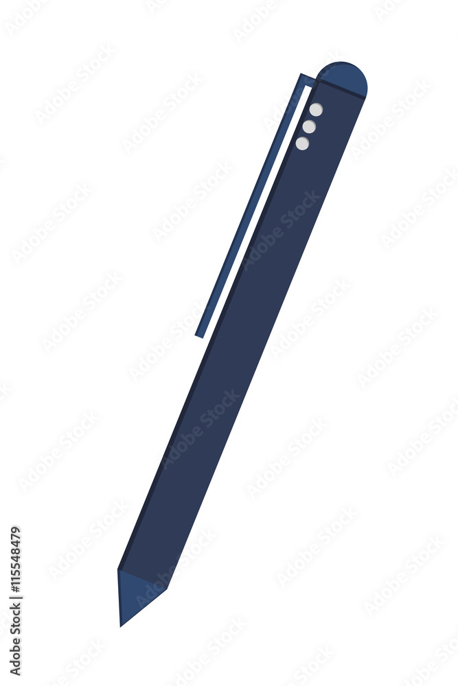 flat design retractable pen icon vector illustration flat design retractable pen icon vector illustration